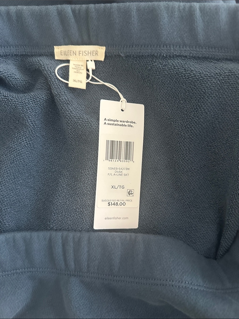 Eileen Fisher - Pull-On Skirt organic cotton French terry